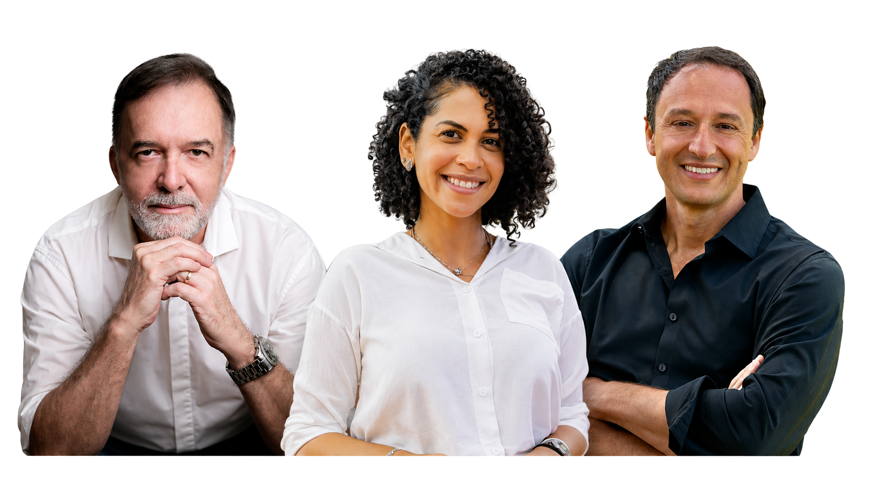 Dr. Alysson Muotri, Dr. Mauro Lins e Luzia Sampaio — especialistas do Webinar Canabinote